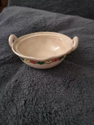 Buy Vintage Japanese Studio Hand Painted Floral Signed Small Bowl With Handles • 20£