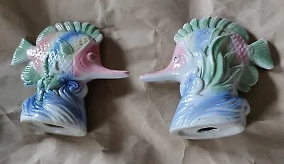 Buy Pair Of Pretty China Fish Beautiful Pastel Colours  • 1.99£