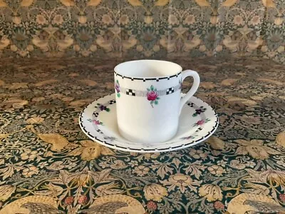 Buy Shelley Mocha Cup And Saucer In Rose And Pansy 11235 Pattern • 6£