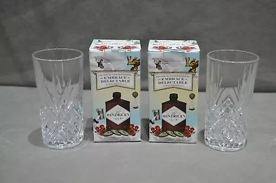 Buy 2x Hendrick's Gin Highball Crystal Cut Glass Tumbler New In Gift Box Christmas • 15.99£