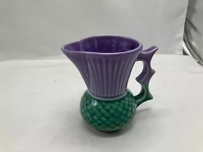 Buy Vintage Thistle Jug In Green And Purple - Made In Scotland • 14£