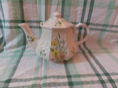 Buy Vintage Sadler England Windsor Hexagonal Basket Weave Floral  Teapot 2 Pint • 14.99£