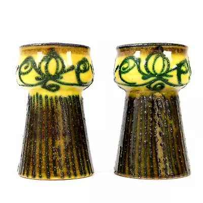 Buy Scandinavian Art Pottery Vases Mid Century Modern Pair Circa 1960s • 50£