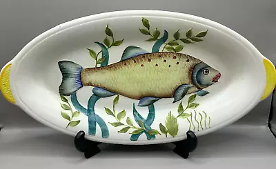 Buy Radford England Handpainted Fish Design 12,3/4  Oval Handled Dish. • 14.99£