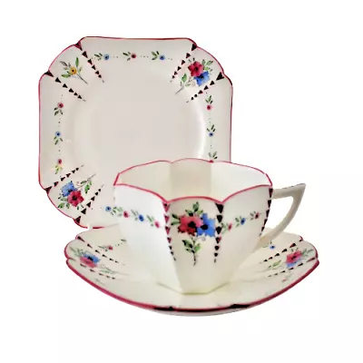 Buy Shelley Tea Trio  Pattern 11564 Cup Saucer Plate Queen Anne Shape Rare • 400£