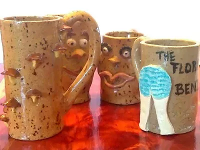 Buy Studio Crafted Funky Pottery Coffee Cups Set Of 5 Signed  • 71.93£