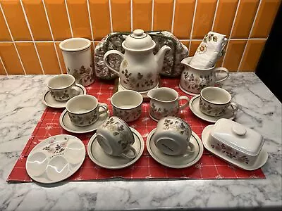Buy 21pc MARKS & SPENCER AUTUMN LEAVES TEA POT, CUPS, SAUCERS + OTHER KITCHENWARE • 55£
