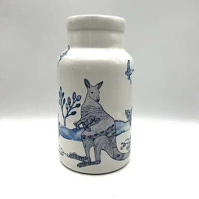 Buy Angus And Celeste Australian Pottery True Blue Kangaroo Vase Pot • 34.95£