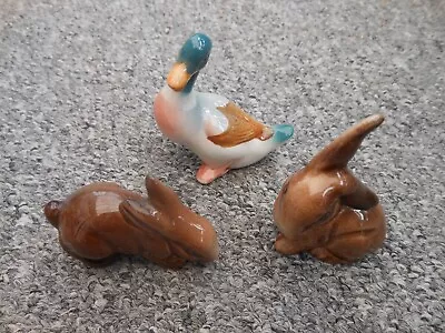 Buy Beswick Pottery Rabbits And A Beswick Mallard Duck • 18.99£