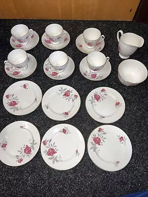 Buy 6 X Queen Anne ENGLISH BONE CHINA TRIOS, Cups, Saucers And Tea Plates Sugar Milk • 46.39£