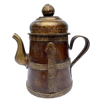 Buy Copper Tibetan Water Offering Vessel Buddhist Nepal Pitcher Drink Viking Jug Mug • 145.71£