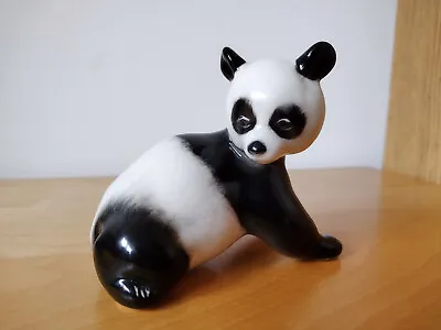 Buy Vintage Lomonosov (USSR - St Petersburg) Panda Cub Porcelain Figurine. • 14.99£