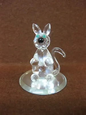 Buy Crystal Glass Rabbit Figure Ornament ~ Small Rabbit Figurine ~ Mark To Base • 9.99£