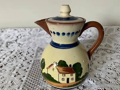 Buy Vintage Watcombe Pottery Torquay Ware Small Coffee Pot - House Design And Motto • 12£