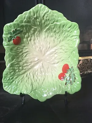 Buy Vintage Beswick Ware Green Lettuce Leaf And Cherries Tomatoes Serving Plate • 47.94£