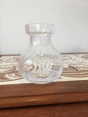 Buy Vintage Dartington Glass Fleur Delight Ripple Candleholder Vase FT266 1980s • 6£
