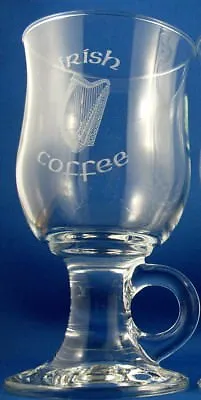 Buy HARP IRISH COFFEE Ireland (1 Pc) Stemmed Cocktail Glass W/Handle VG Man Cave • 43.16£