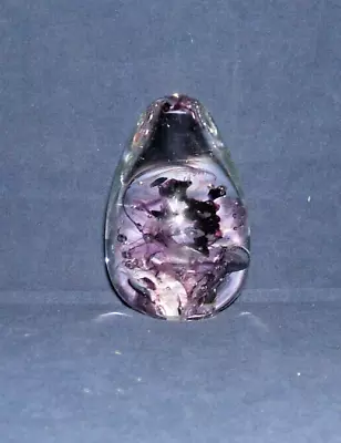 Buy Allum Bay Handmade Glass Pear Shaped Paperweight With Sticker • 12£