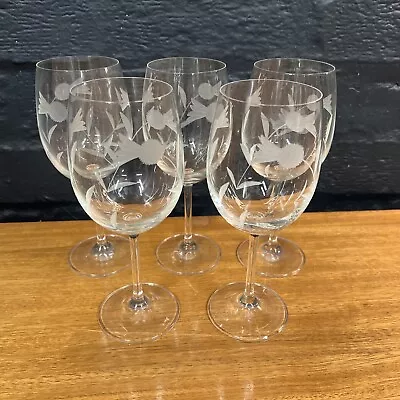 Buy Set Of 5 Gleneagles Crystal Thistle Wine Glasses B188 • 49.99£