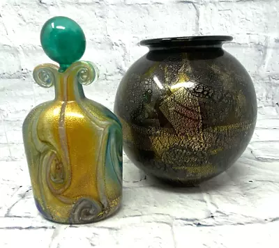 Buy Isle Of Wight Glass Round Vase And Perfume Bottle (PG158G) • 39£
