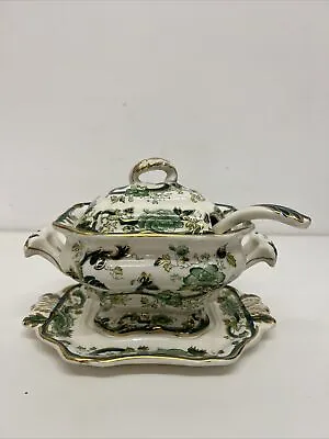 Buy Masons Green Chartreuse Tureen With Laddle And Underplate B13 • 349.99£