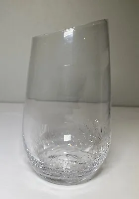 Buy PIER 1 Clear Crackle Glass Angled Rim Stemless Wine Highball 6” Discontinued • 18.97£
