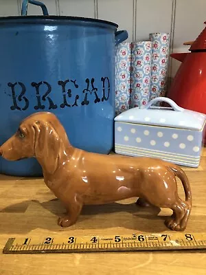 Buy Lovely Large Gloss Beswick Daschund Dog Figurine Tan Dog Ornament 8 1/2” Long • 22£