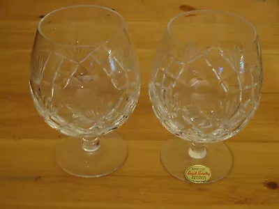 Buy 2 X Royal Brierley - Braemar - Crystal Brandy Glasses - Signed - 12.5cm • 24.99£