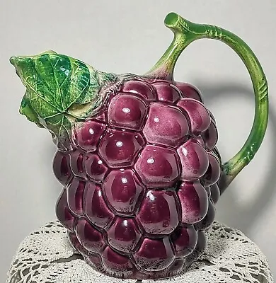 Buy Vtg Grapes Purple Vase 8  Italian Pottery Granny Chic Paradox Hand Painted 9506 • 37.56£