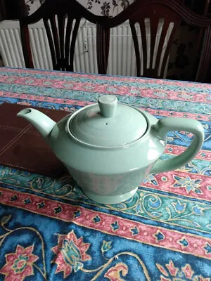 Buy VINTAGE BERYL GREEN RIBBED POTTERY TEAPOT WOOD'S WARE  -1.5 Pt Small Size • 25£