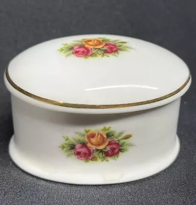 Buy Fenton China Co Old Country Rose Style Oval Trinket Box Pre Owned SEE PICTURES • 8.07£
