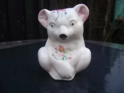 Buy Vintage Plichta Pottery Floral Sprays Koala Bear Cub Figurine Ornament • 10.63£