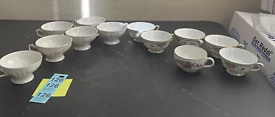 Buy 12 Vintage China Porcelain Tea Cups Assorted Designs Limoges France Haviland NY • 23.13£