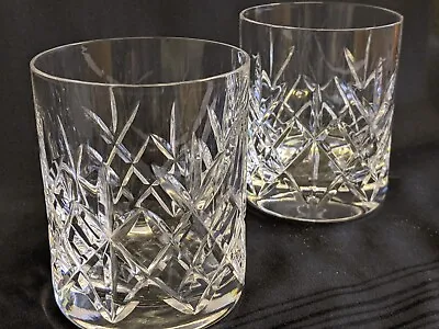 Buy Pair Large Crystal Whisky Tumbler Glasses • 24£