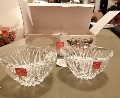 Buy 2 X Brand New RCR Italian Crystal Glass Votive Candle / Snack Dishes, Rrp £39.99 • 4.50£
