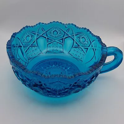 Buy VINTAGE BLUE GLASS BOWL Or Large Cup  Very Cool Piece  • 23.68£