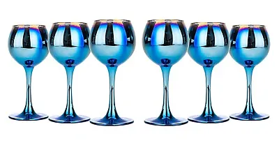 Buy Glasstar Lead-free Crystal  Lavender Amethyst  Blue Shot Glass 2oz, Set Of 6 • 23.65£