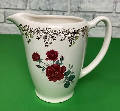Buy Vintage Lord Nelson Pottery Of England Pitcher Pink Roses 2-70 W/ Gold Accents • 15.96£