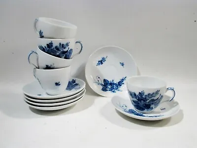 Buy Vtg Royal Copenhagen China Blue Flowers Curved 5 - #072/073 Cups & Saucers • 142.08£
