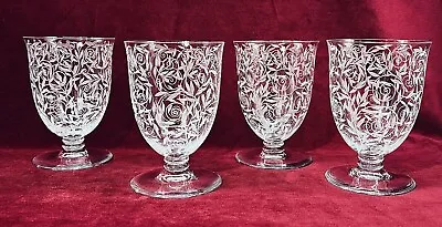 Buy Baccarat Golf Juan 4 Water Glasses Water Glasses Crystal Grave Flowers Art Deco B • 240.25£