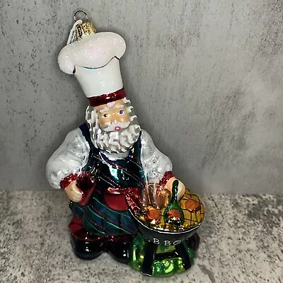 Buy Glassware Santa BBQ Grilling Ornament Made In Poland Hand Painted Mouth Blown • 17.07£