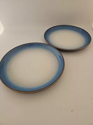 Buy 2x Denby Blue Haze Dinner Plates 26cm Coupe England • 26£