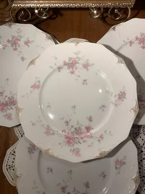 Buy ANTIQUE~ROSES GOLD 9” PLATES~W.H. GRINDLEY~c 1897~French English Country~Set (4) • 38.72£