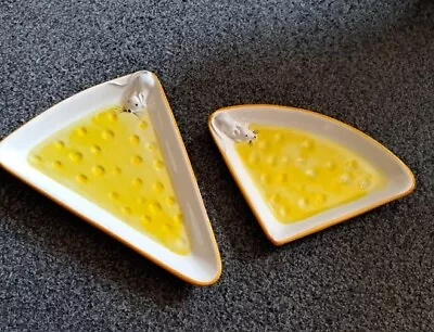 Buy 2 Cheese Plates  Mouse Pottery Made In Italy Vintage • 29.99£