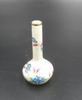 Buy Vintage Japanese Porcelain Miniature Vase, Long Neck, Hand Painted, 3 , Ca. 1900 • 7.50£