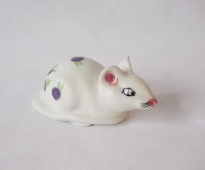 Buy Vintage Poole Pottery Mouse. Hand Painted  Purple Fruits. Unusual Eyes. Rare. • 12.99£