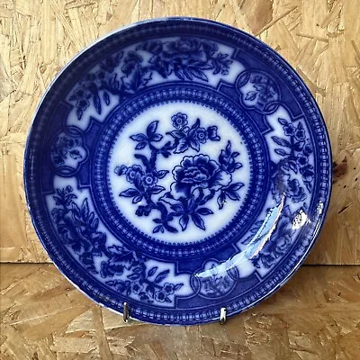 Buy Antique Blue & White Flow Ware Indian Tree Dish Bowl 22cm Chinese? • 7.99£