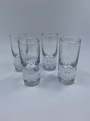 Buy Vintage Set 4 Kosta Boda Mambo Cordial Shot Glasses Bubble Base Clear Art Glass  • 96.05£