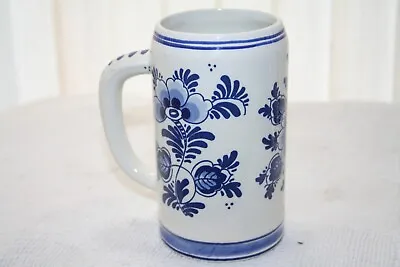 Buy Vintage Blue Delft Ware Stein Jug Floral And Windmill • 4.99£