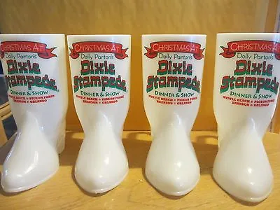 Buy Set Of 4 Dolly Parton 's Dixie Stampede Boot Cup Dinner & Show Christmas  • 11.01£